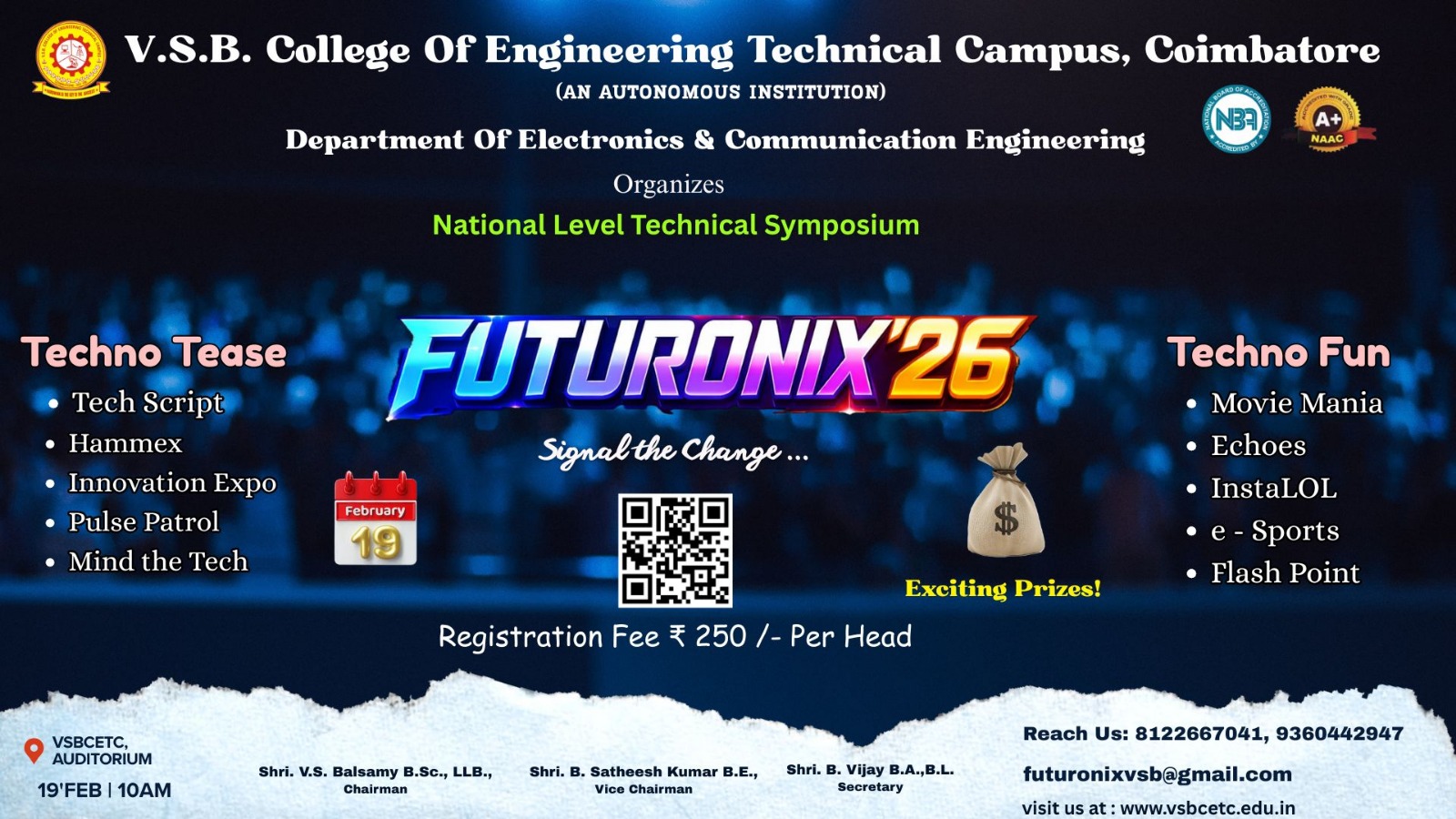 FUTURONIX’26 National Level Technical Symposium Poster 
